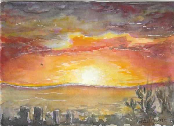 Lever de soleil sur Hyères, un matin d&rsquo;hiver : vignette n°1