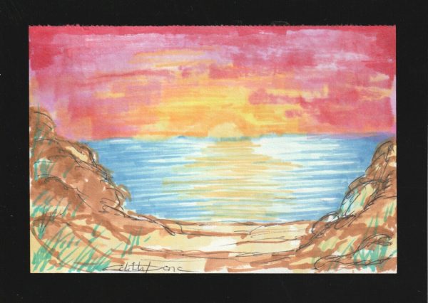 Soleil au feutre : vignette n°1