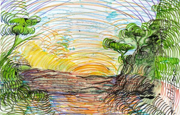 Coucher de soleil dans la crique n°2